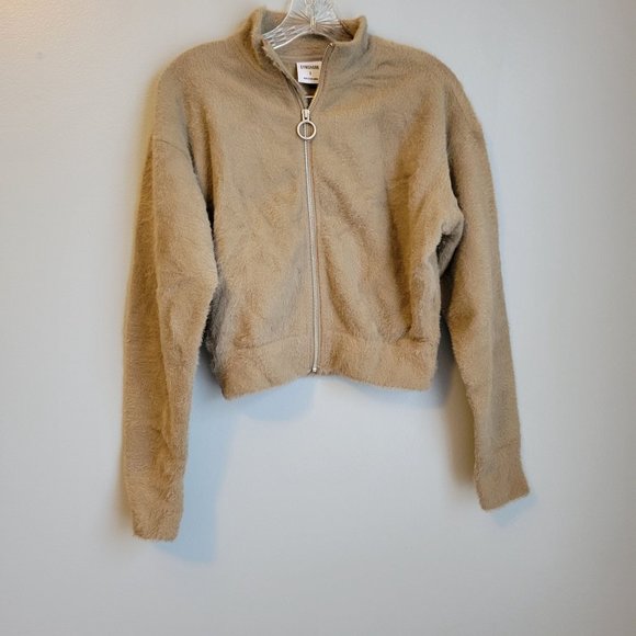 Whitney Simmons X Gymshark Eyelash Knit Jacket S Cement Brown - Picture 1 of 9